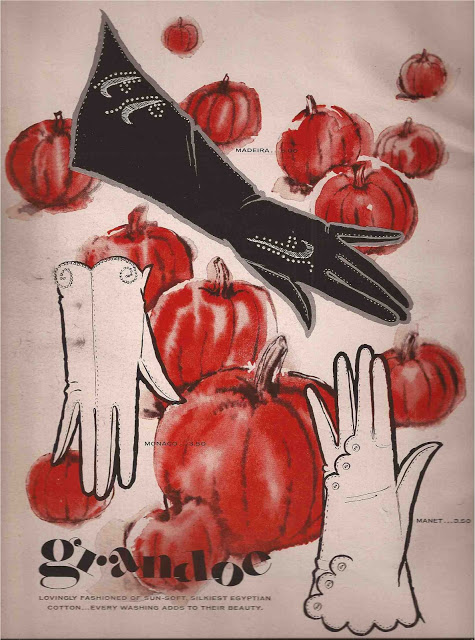 Grandoe Gloves by Andy Warhol, 1956, advertisement for Harper's Bazaar